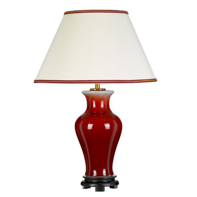 Corbridge Traditional Ceramic Table Lamp Oxblood Red