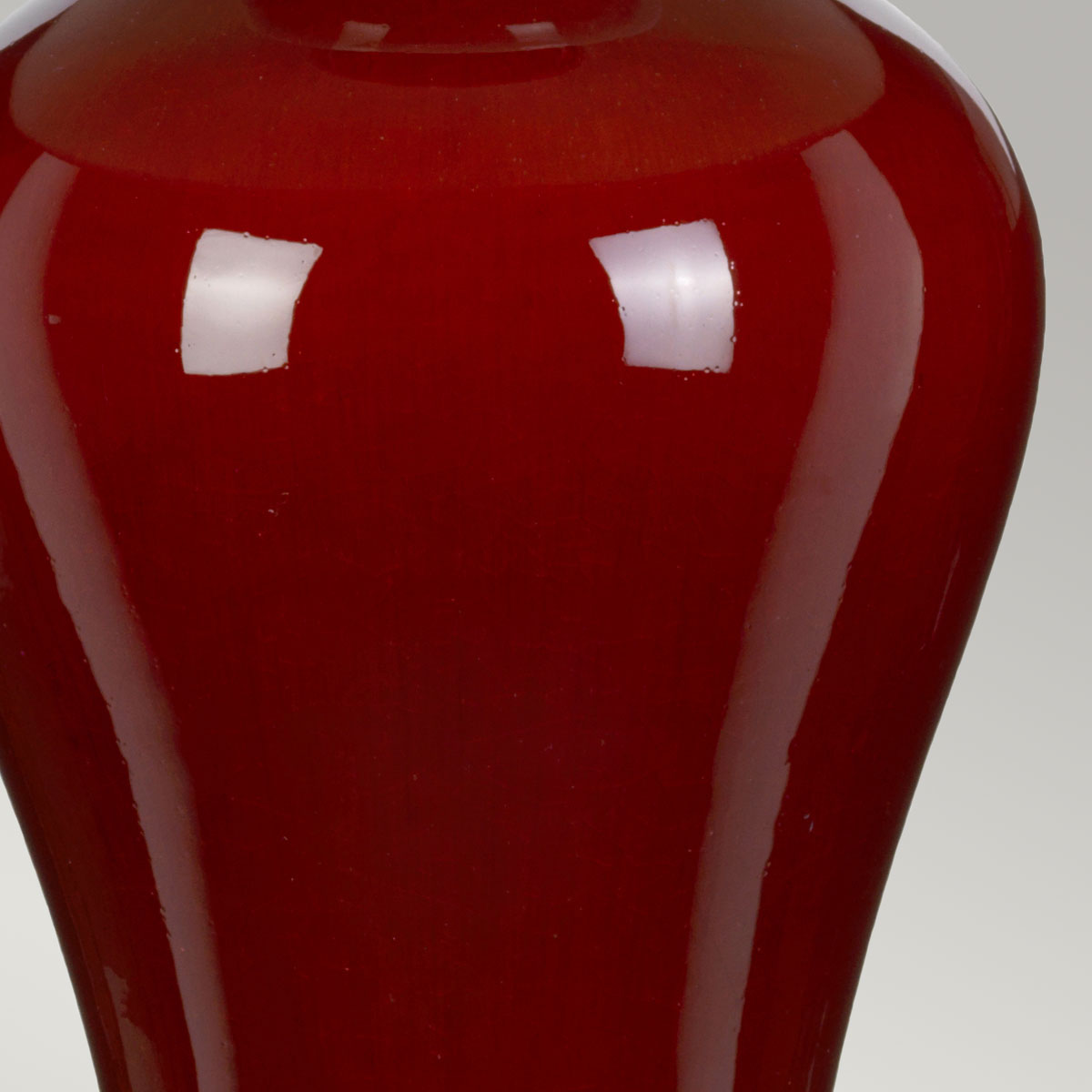 Corbridge Traditional Ceramic Table Lamp Oxblood Red Corbridge Traditional Ceramic Table Lamp Oxblood Red — detail view
