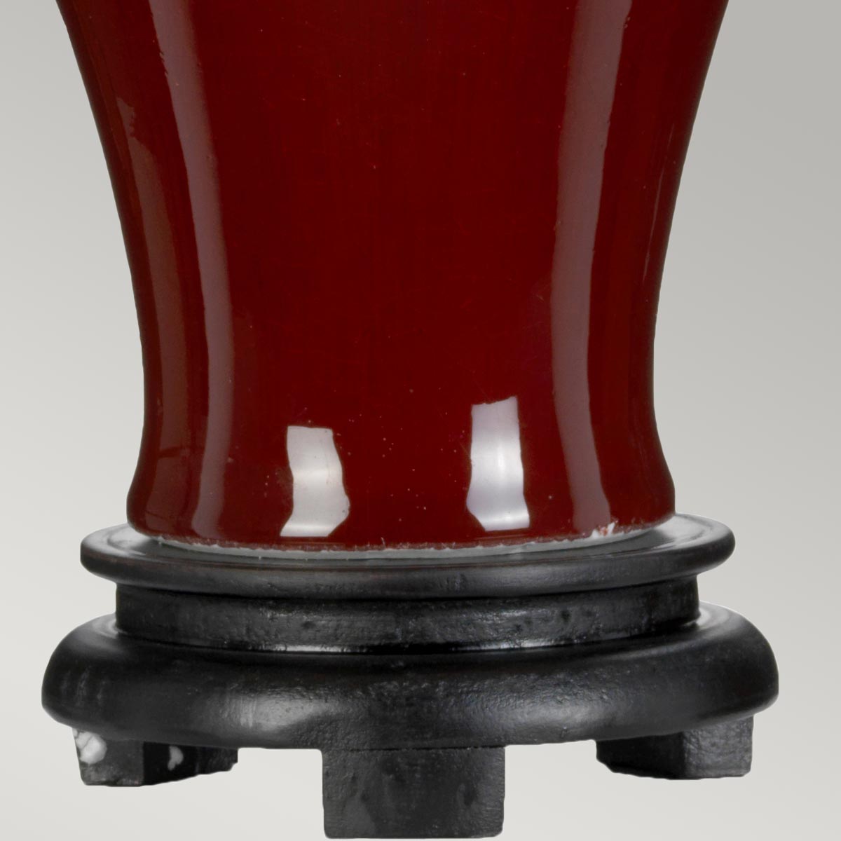Corbridge Traditional Ceramic Table Lamp Oxblood Red Corbridge Traditional Ceramic Table Lamp Oxblood Red — detail view