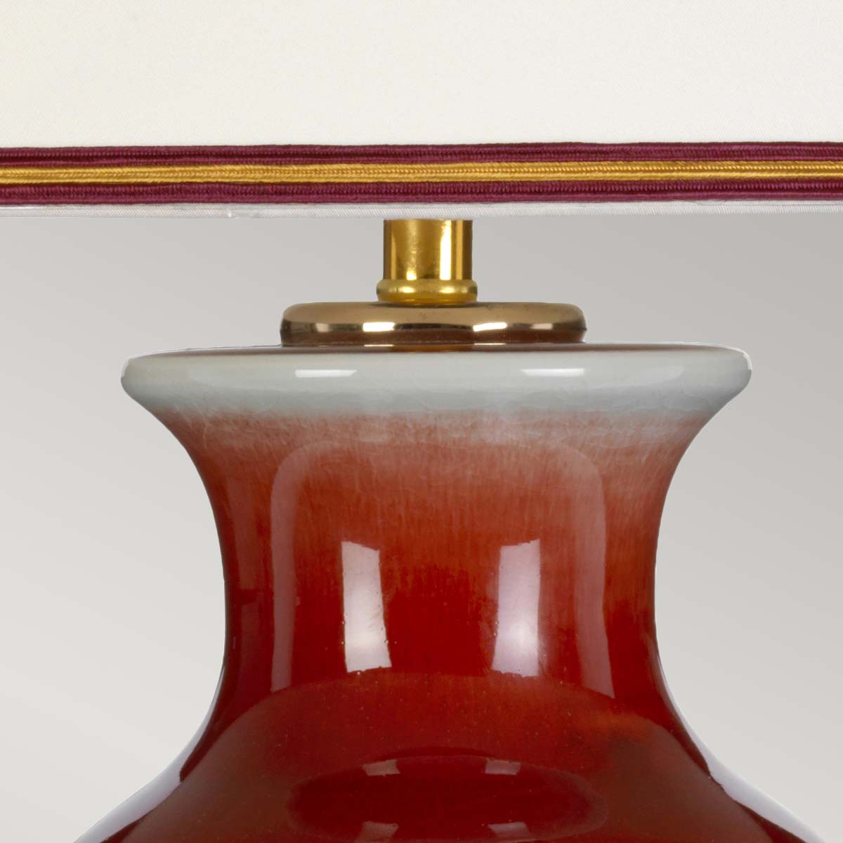 Corbridge Traditional Ceramic Table Lamp Oxblood Red Corbridge Traditional Ceramic Table Lamp Oxblood Red — detail view