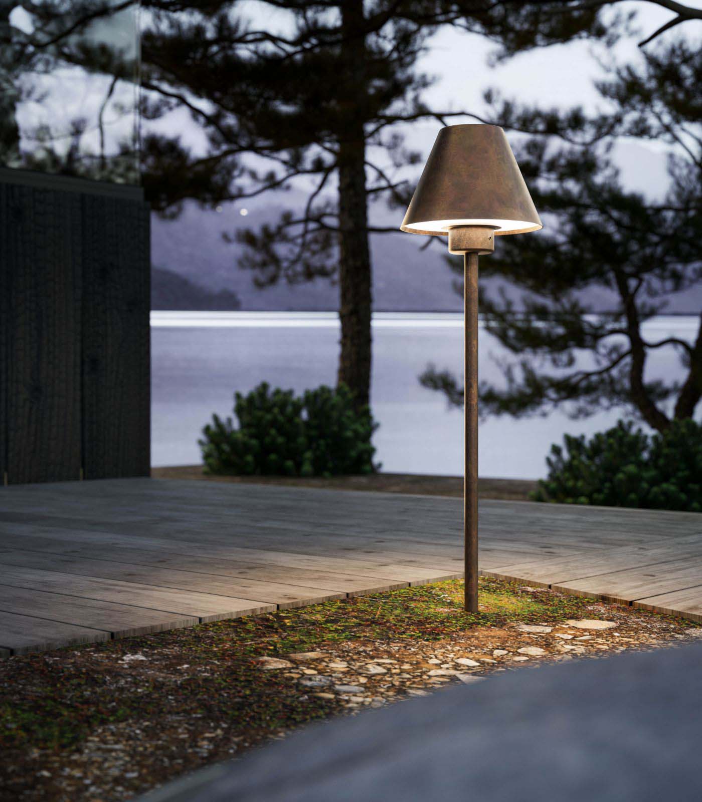Coriano Coastal Small Bollard Light Antique Copper Coriano Coastal Small Bollard Light Antique Copper