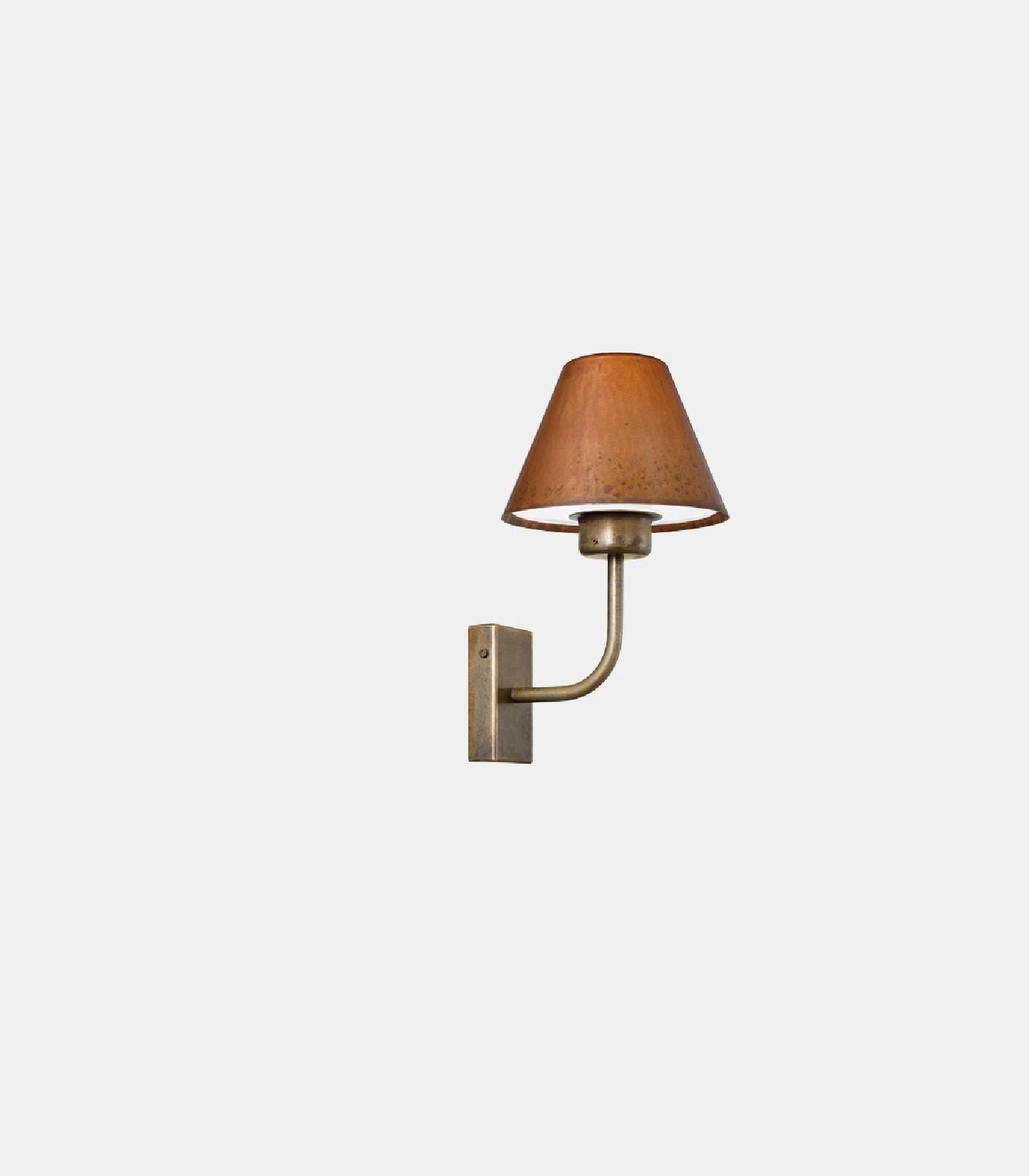Coriano Scandinavian Outdoor Wall Light Antique Brass and Copper