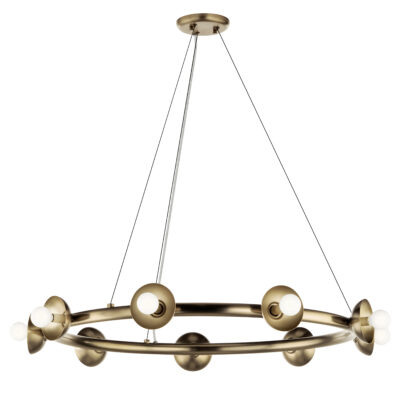 Corinth Row Contemporary Ring Chandelier Champagne Bronze