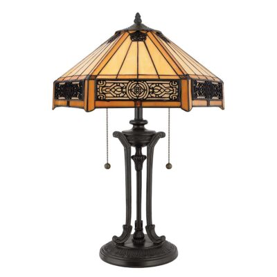 Corravale Tiffany Style Table Lamp Vintage Bronze
