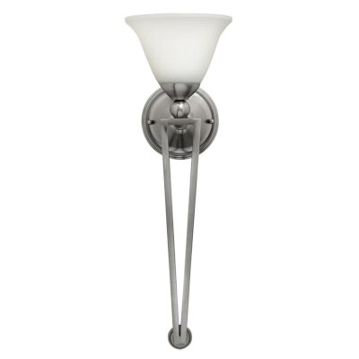 Corriston Contemporary Wall Light in Brushed Nickel