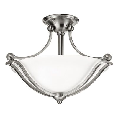 Corriston Hamptons Ceiling Semi-Flush Brushed Nickel