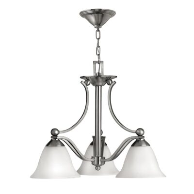 Corriston Traditional 3 Light Chandelier Brushed Nickel