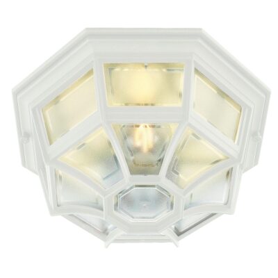 Corsemount Traditional Hexagon Outdoor Ceiling Flush White