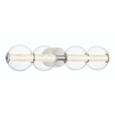 Corstable Contemporary 4 Light Wall Light Polished Chrome