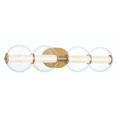 Corstable Contemporary Four Globe Wall Light Brushed Gold