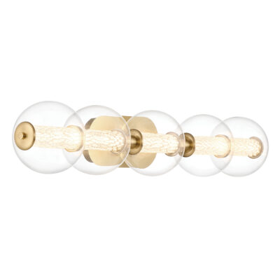 Corstable Contemporary Glass Globe Wall Light Brushed Gold