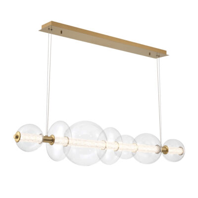 Corstable Contemporary Linear Glass Globe Pendant Brushed Gold