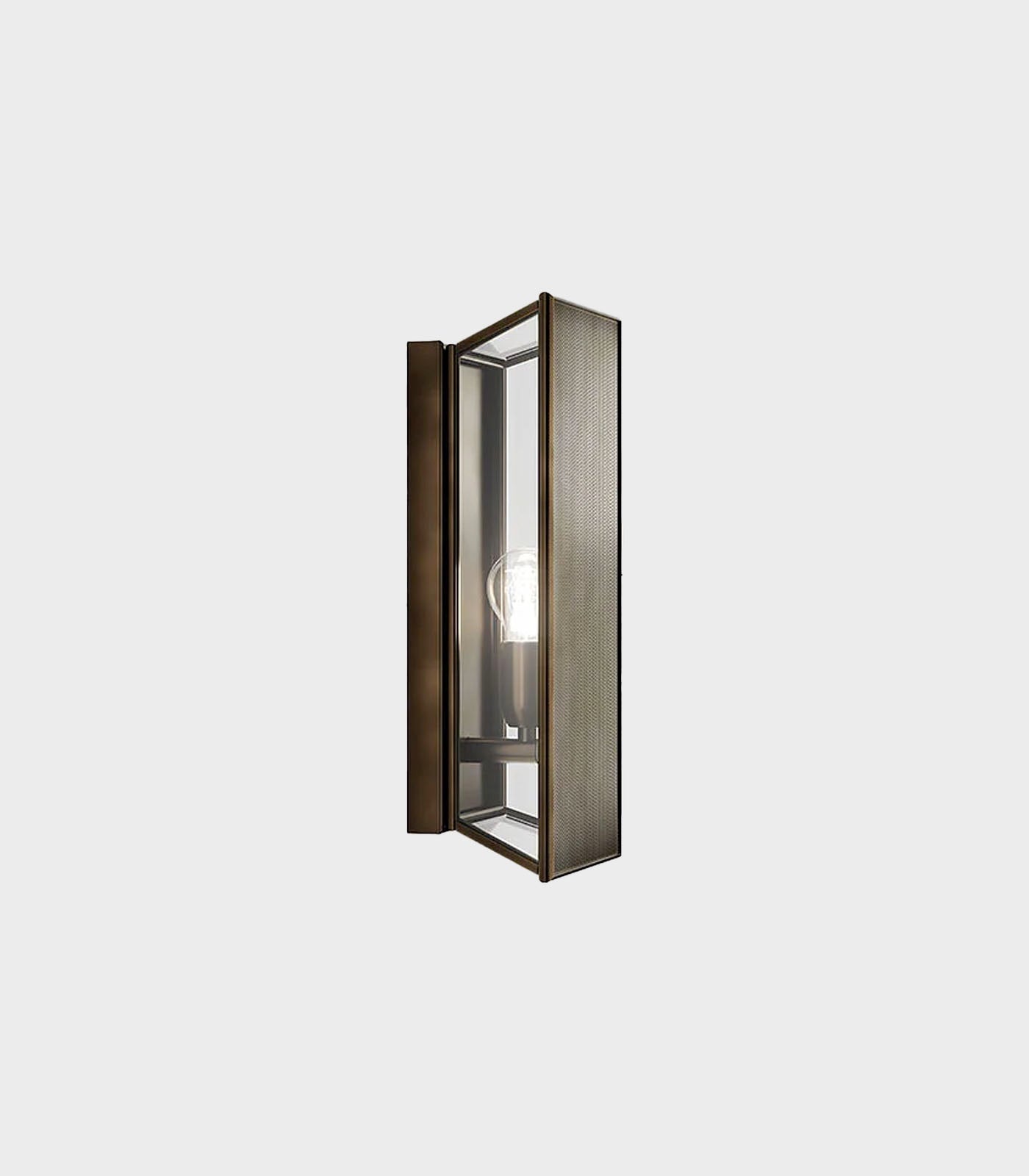 Corven Contemporary Brass And Glass Wall Light