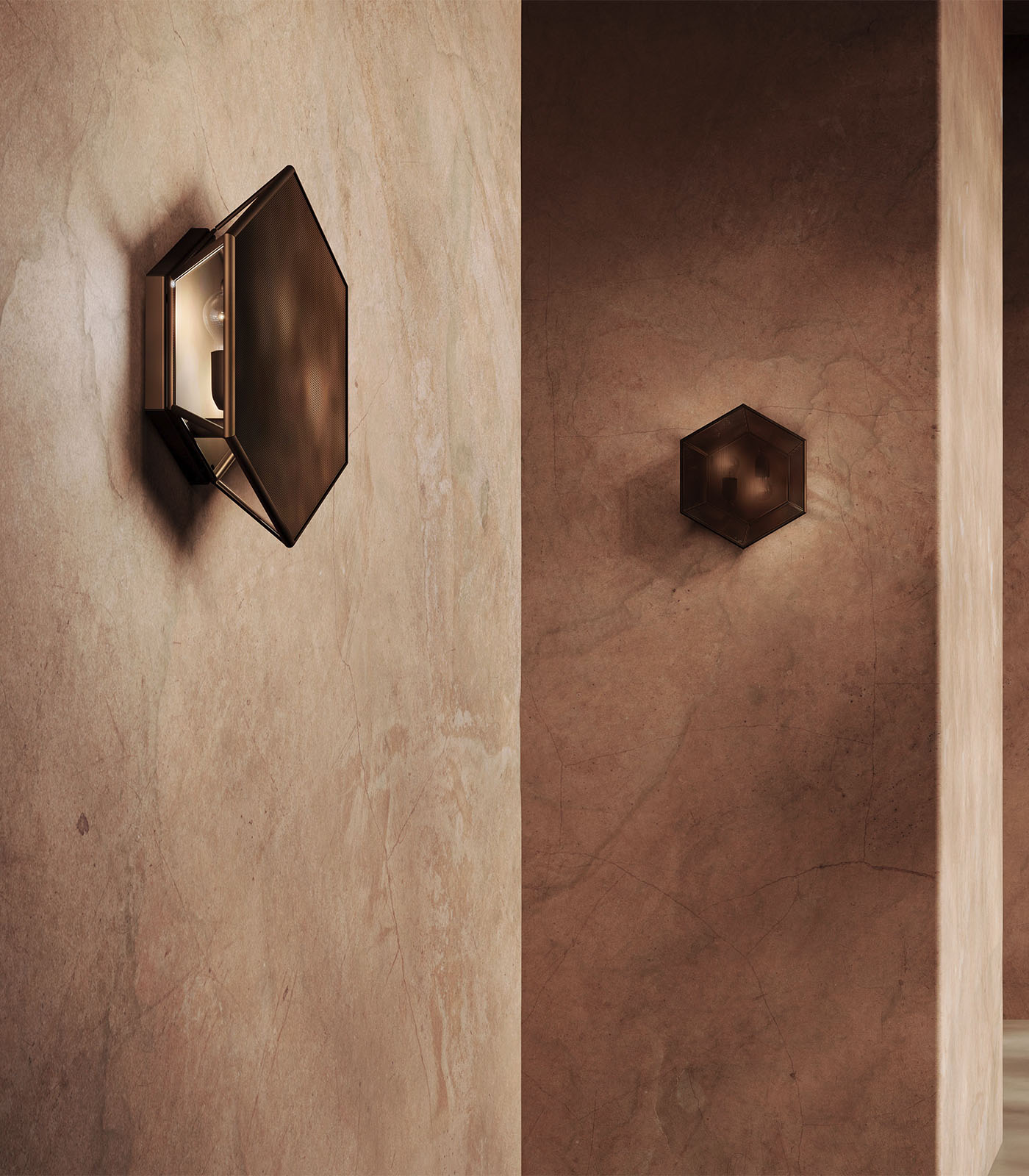 Corven Contemporary Brass And Glass Wall Light Corven Contemporary Brass And Glass Wall Light