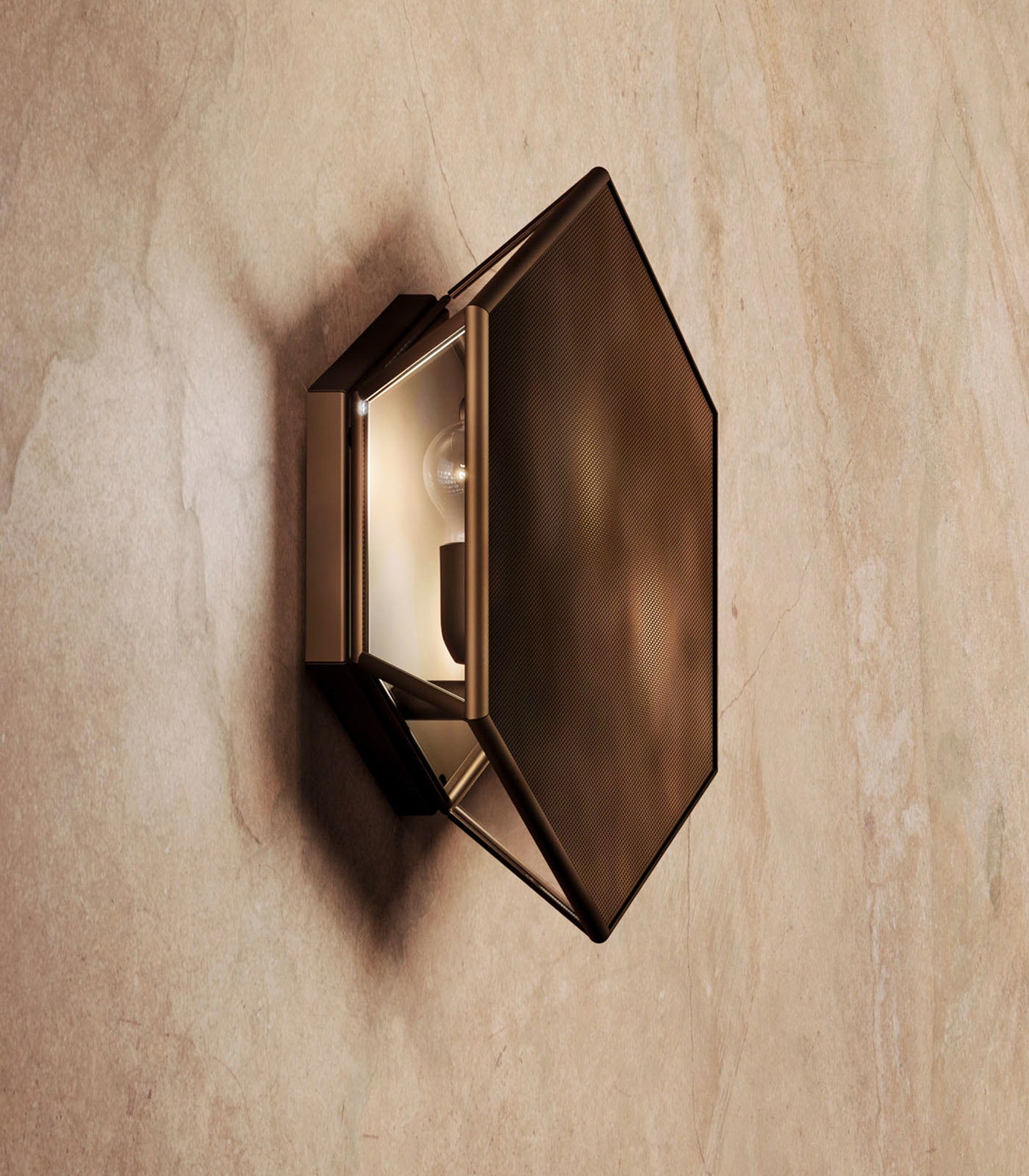 Corven Contemporary Brass And Glass Wall Light Corven Contemporary Brass And Glass Wall Light