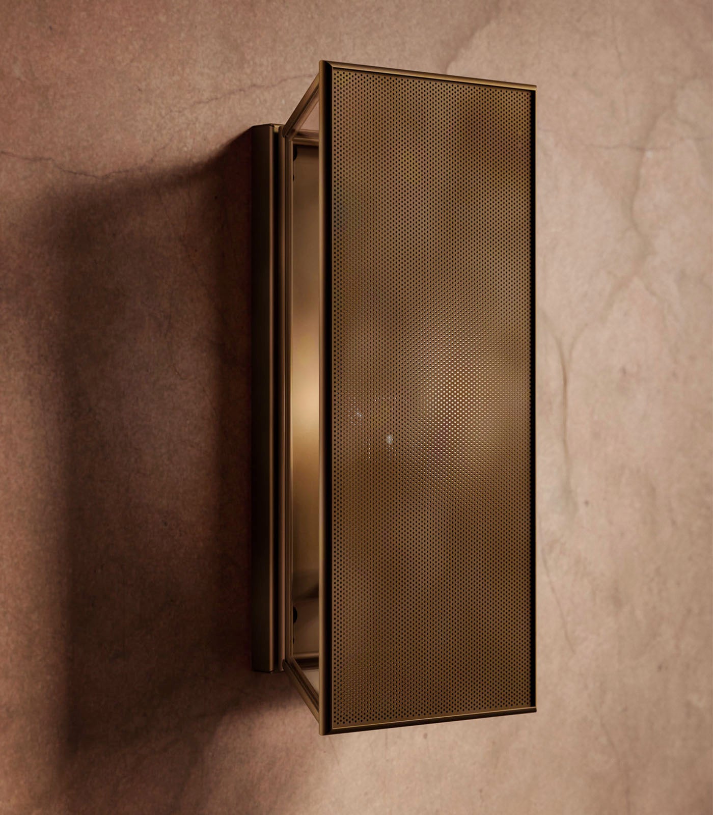 Corven Contemporary Brass And Glass Wall Light Corven Contemporary Brass And Glass Wall Light