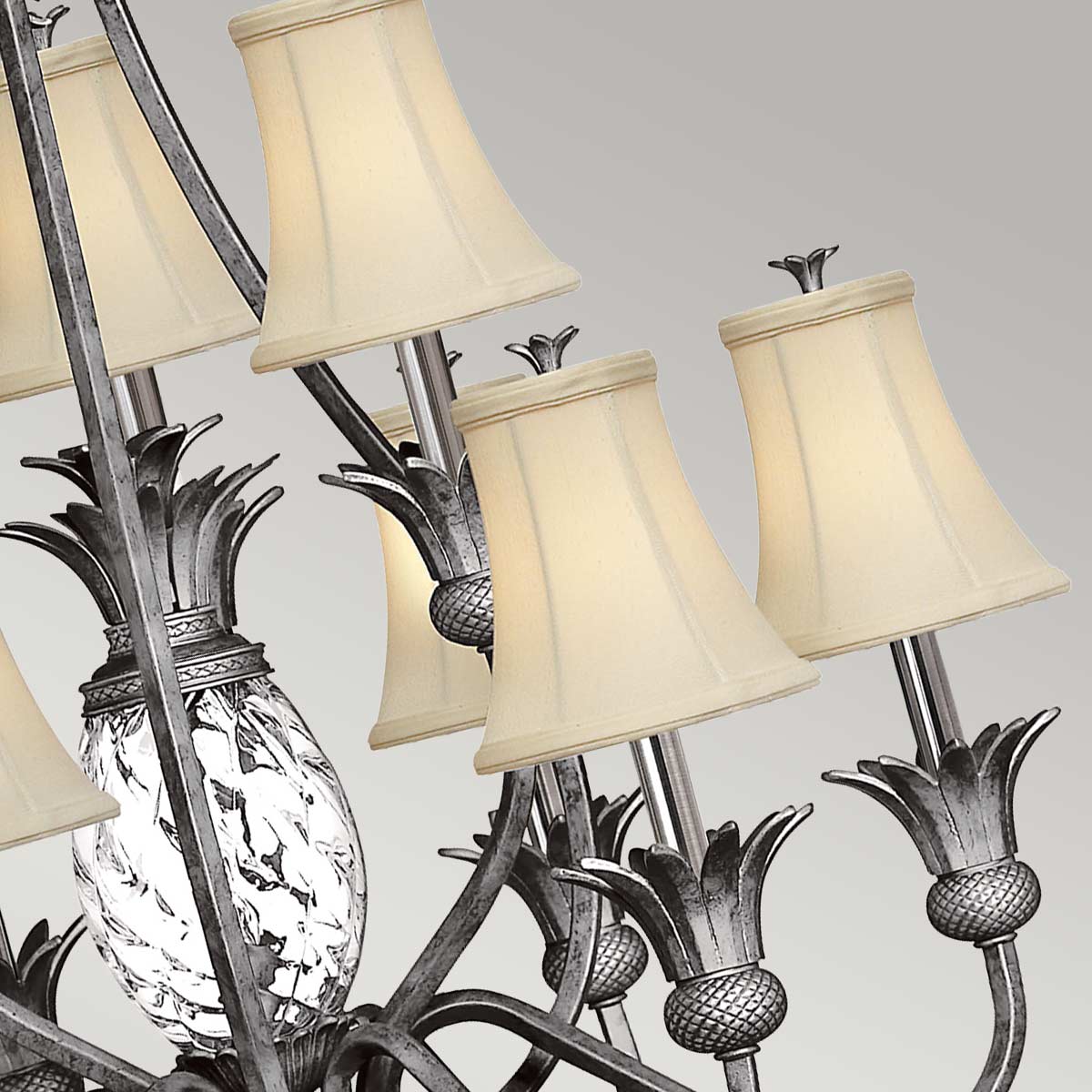 Cotesworth Grove French Provincial 10 Light Chandelier Polished Antique Nickel Cotesworth Grove French Provincial 10 Light Chandelier Polished Antique Nickel — detail view