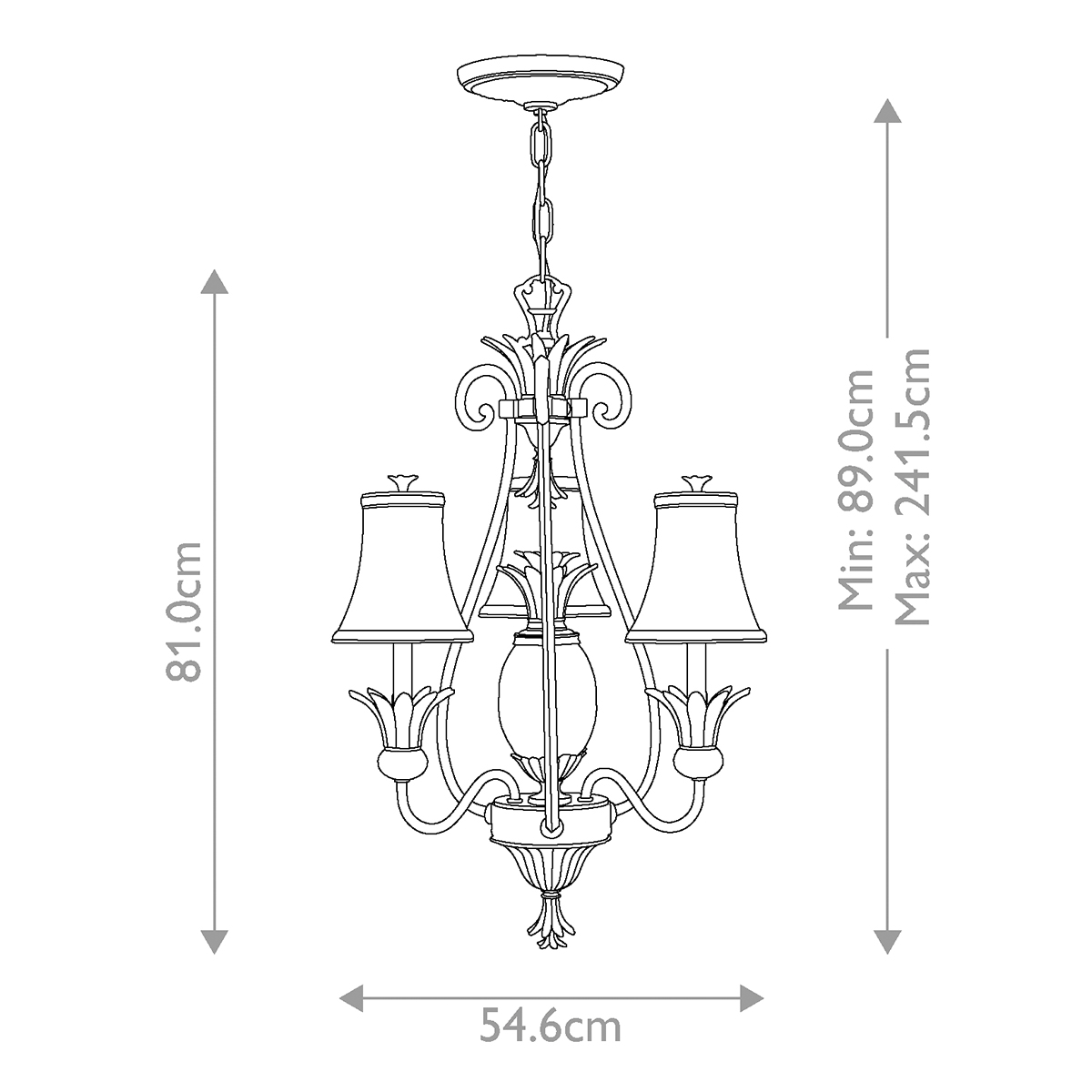 Cotesworth Grove French Provincial Chandelier Antique Nickel Cotesworth Grove French Provincial Chandelier Antique Nickel