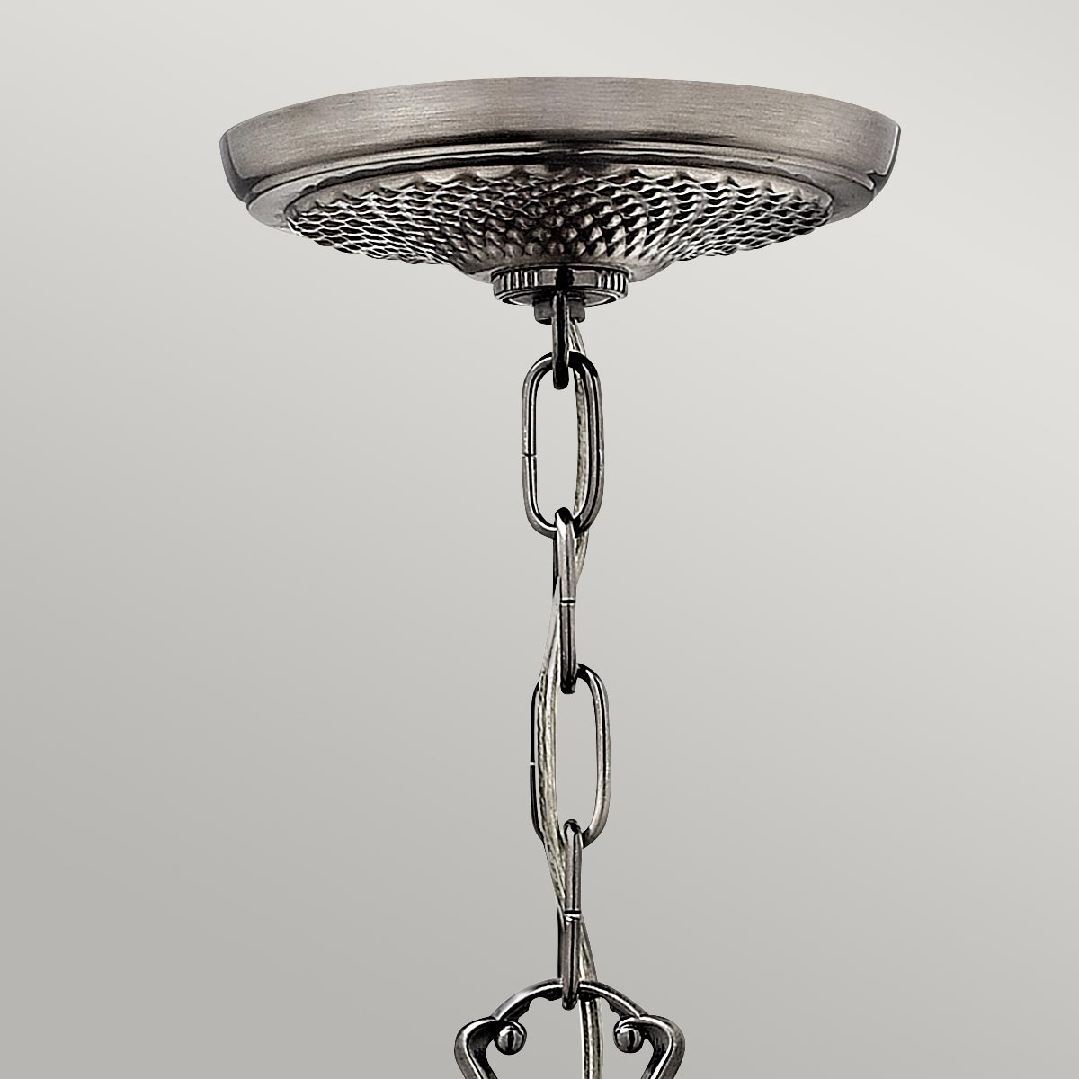 Cotesworth Grove French Provincial Chandelier Antique Nickel Cotesworth Grove French Provincial Chandelier Antique Nickel — detail view