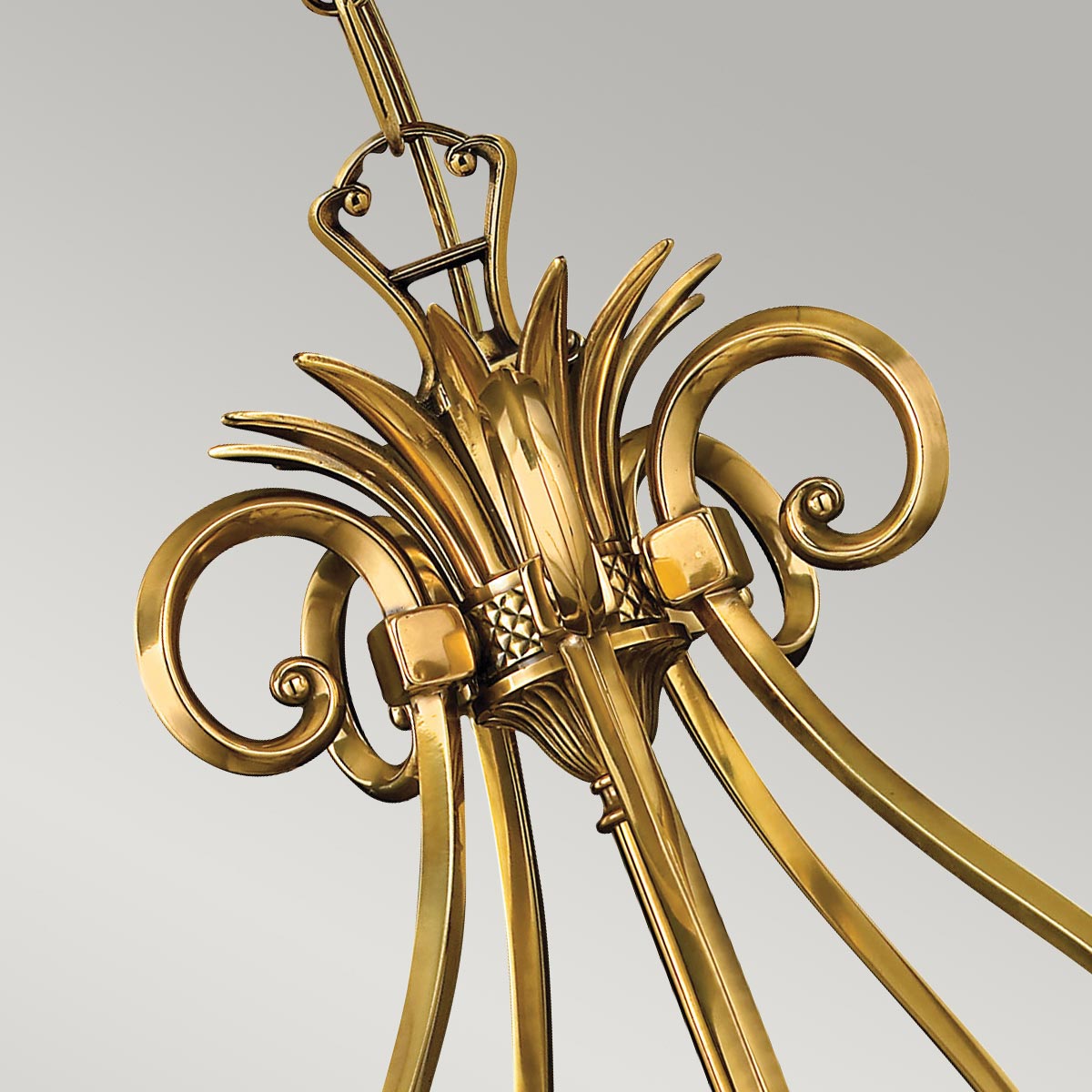 Cotesworth Grove French Provincial Pineapple Chandelier Burnished Brass Cotesworth Grove French Provincial Pineapple Chandelier Burnished Brass — detail view