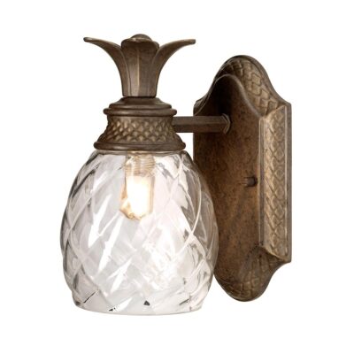 Cotesworth Grove French Provincial Pineapple Glass Wall Light Pearl Bronze