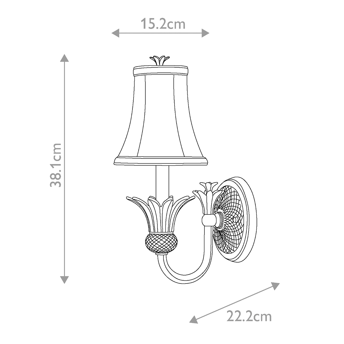 Cotesworth Grove French Provincial Wall Light Pearl Bronze Cotesworth Grove French Provincial Wall Light Pearl Bronze
