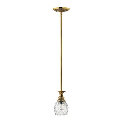 Cotesworth Grove Hamptons Pineapple Glass Pendant in Burnished Brass