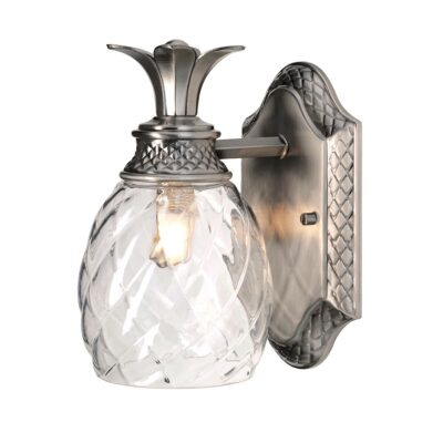 Cotesworth Grove Hamptons Pineapple Wall Light Antique Nickel