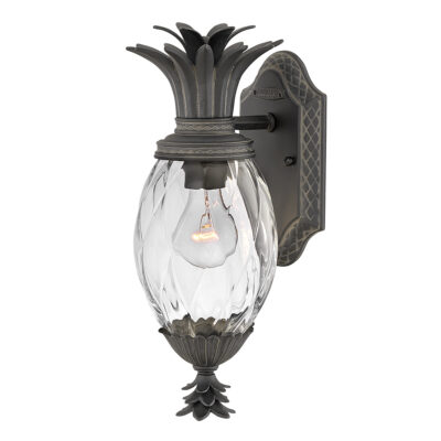 Cotesworth Grove Traditional Pineapple Outdoor Wall Light Museum Black