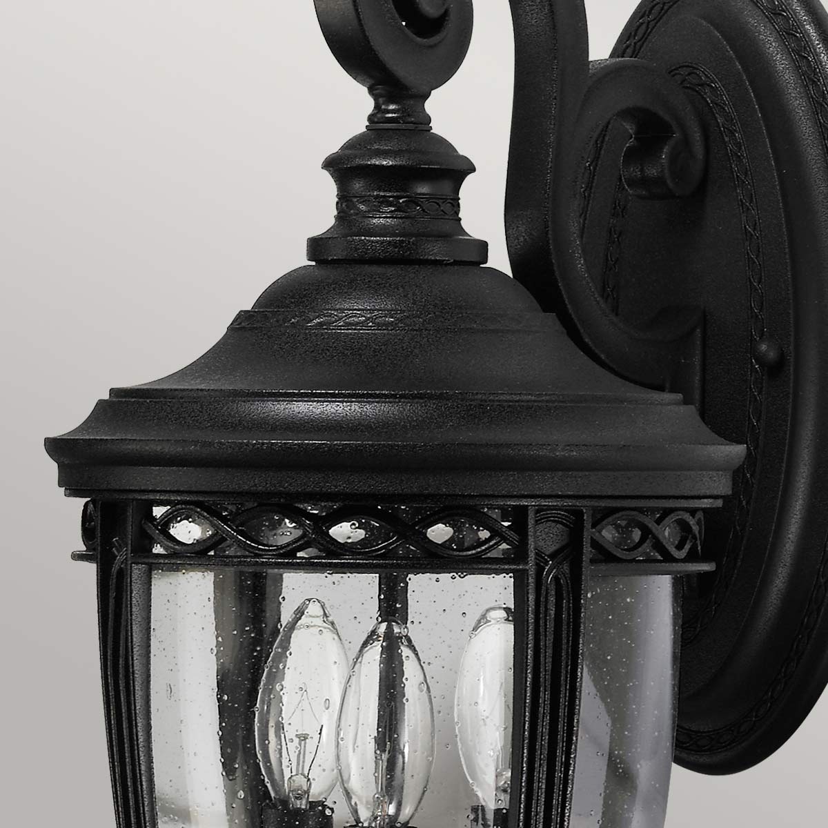 Cotswold Bridle Traditional Outdoor Wall Lantern Black Cotswold Bridle Traditional Outdoor Wall Lantern Black — detail view