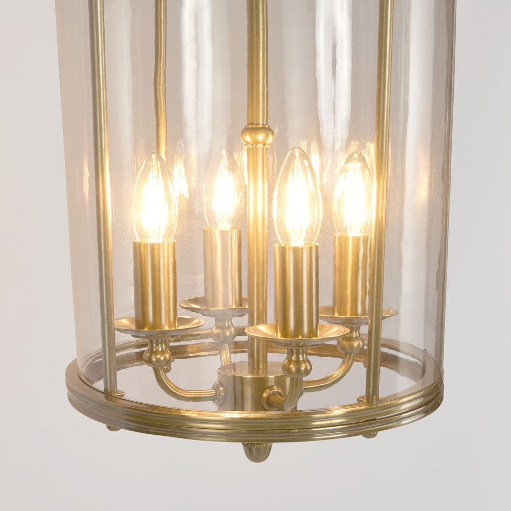 Cotswold Hamptons Four Light Lantern Pendant Antique Brass Cotswold Hamptons Four Light Lantern Pendant Antique Brass