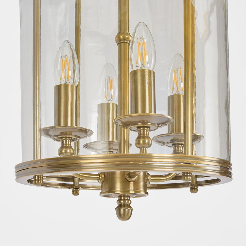 Cotswold Hamptons Four Light Lantern Pendant Antique Brass Cotswold Hamptons Four Light Lantern Pendant Antique Brass