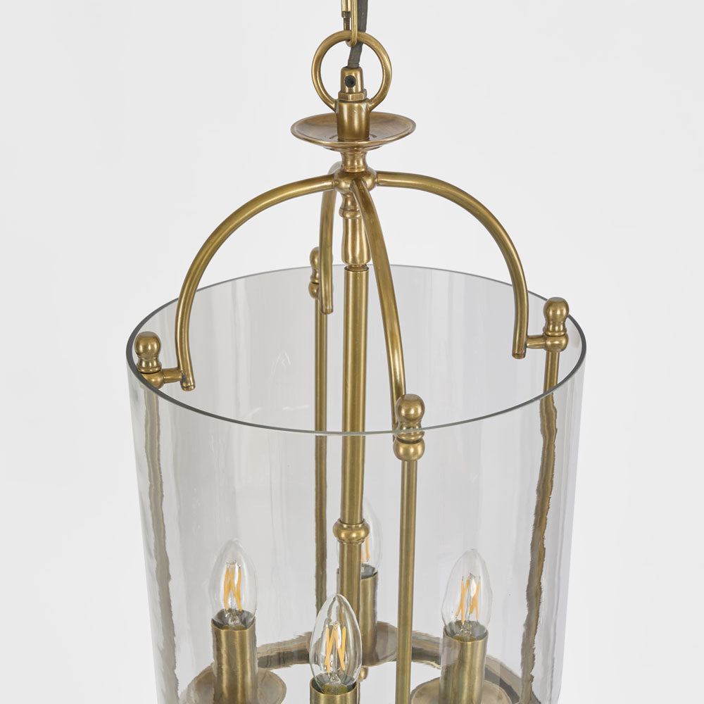 Cotswold Hamptons Four Light Lantern Pendant Antique Brass Cotswold Hamptons Four Light Lantern Pendant Antique Brass