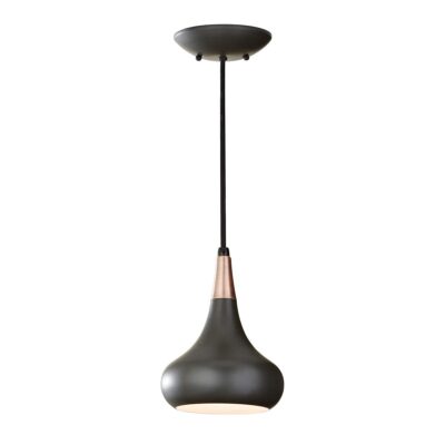 Cottsbury Contemporary Teardrop Pendant Dark Bronze With Copper Neck