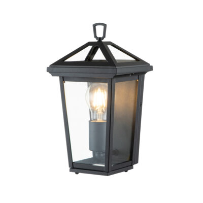 Coventry Row Hamptons Half Lantern Outdoor Wall Light Museum Black