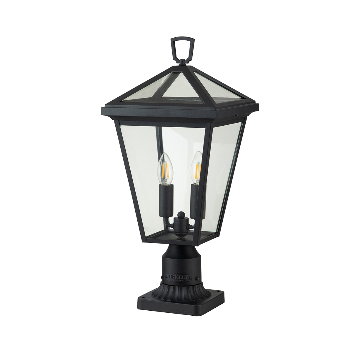 Coventry Row Heritage Outdoor Pedestal Lantern in Museum Black Coventry Row Heritage Outdoor Pedestal Lantern in Museum Black