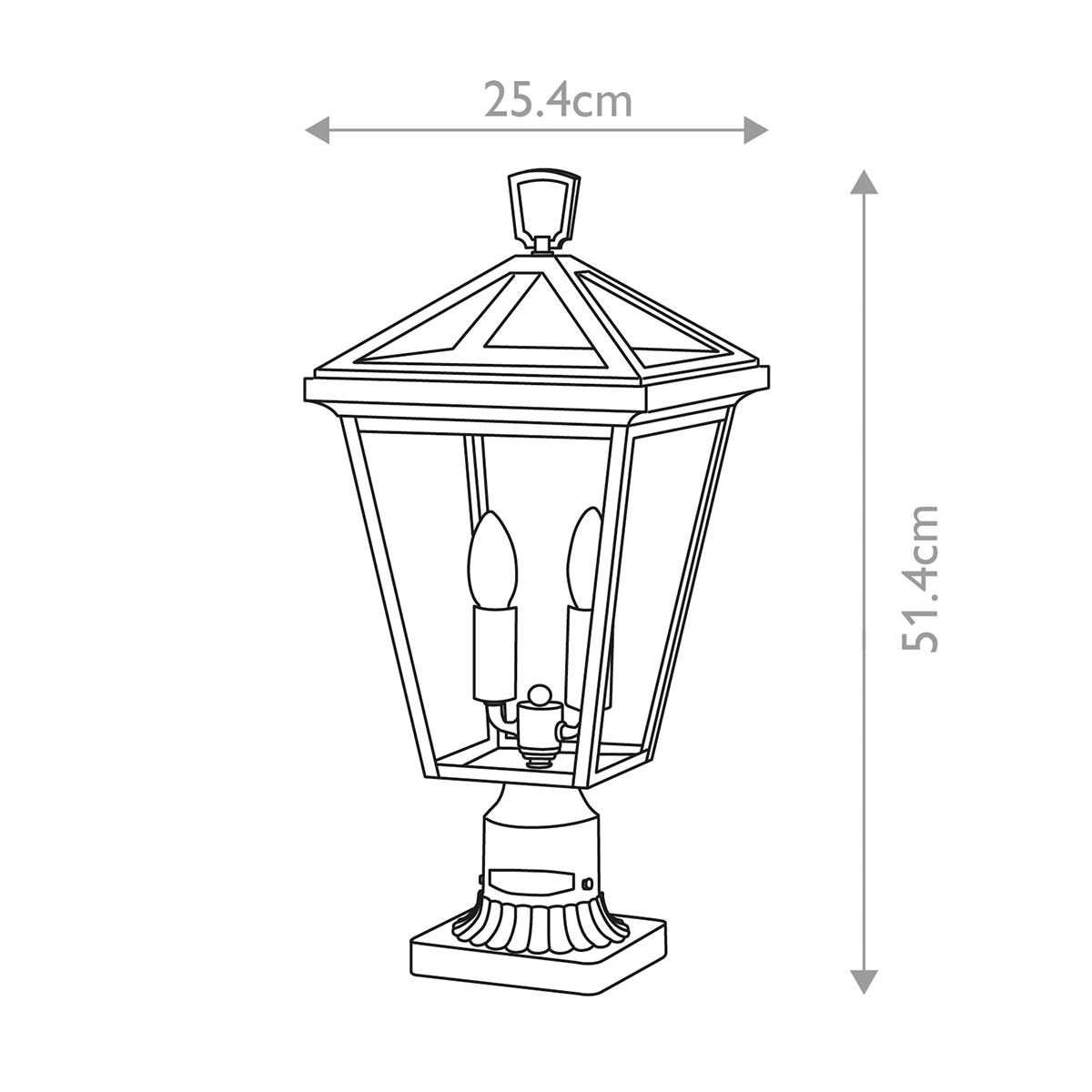 Coventry Row Heritage Outdoor Pedestal Lantern in Museum Black Coventry Row Heritage Outdoor Pedestal Lantern in Museum Black