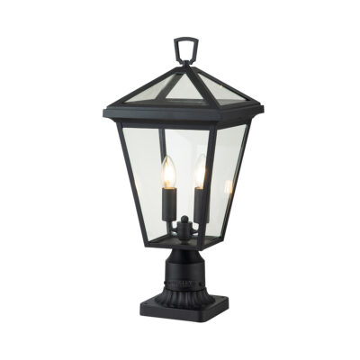 Coventry Row Heritage Outdoor Pedestal Lantern in Museum Black