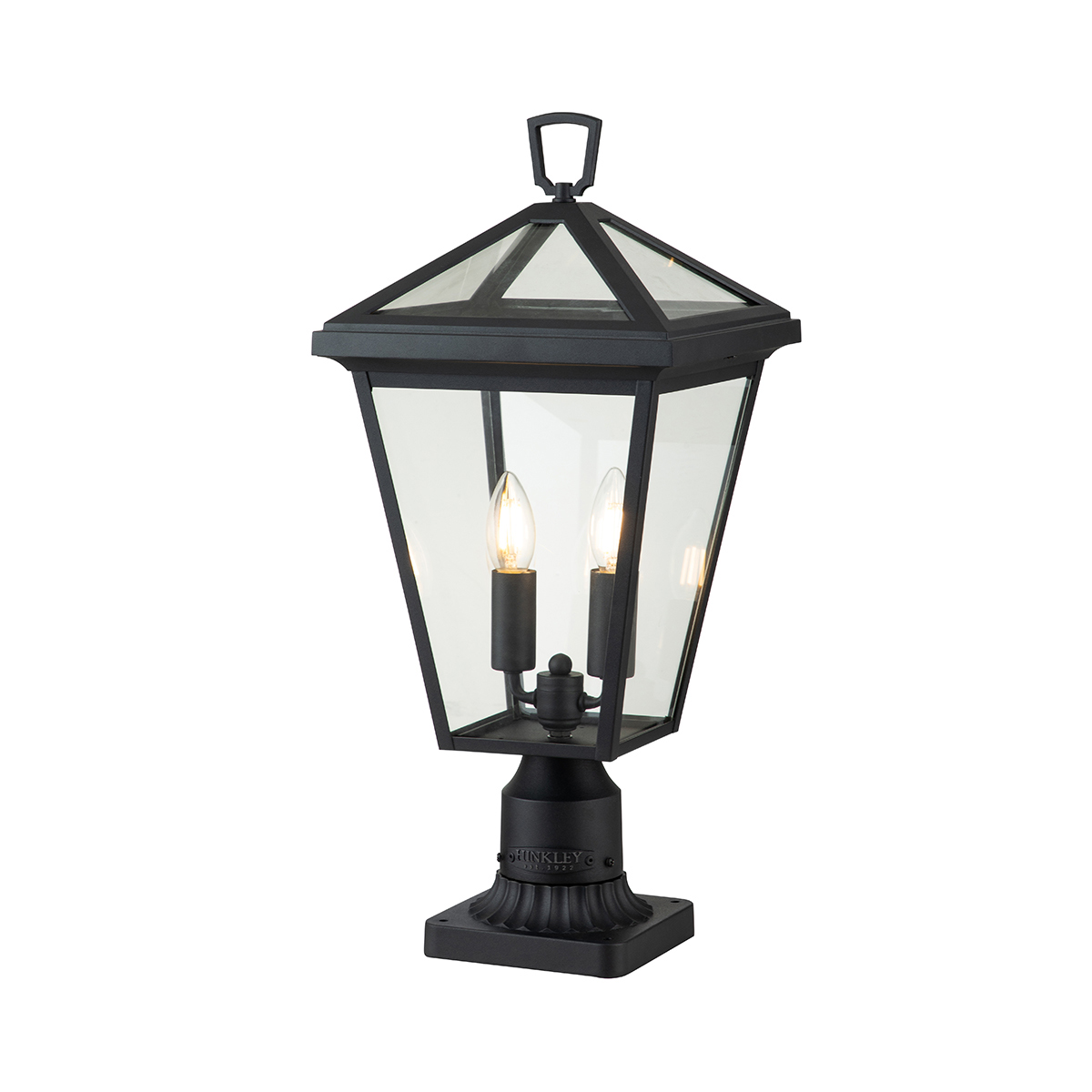 Coventry Row Heritage Outdoor Pedestal Lantern in Museum Black