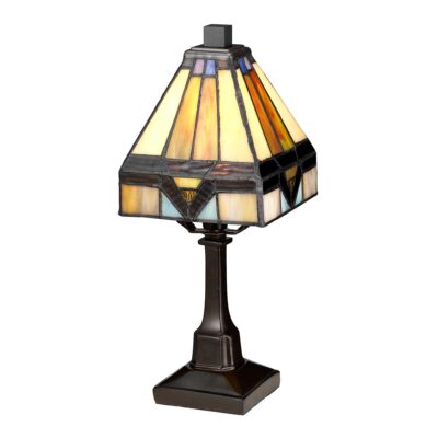 Cranfield Tiffany Style Mini Table Lamp Vintage Bronze