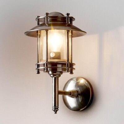 Cranwich Nautical Caged Wall Lantern Antique Silver