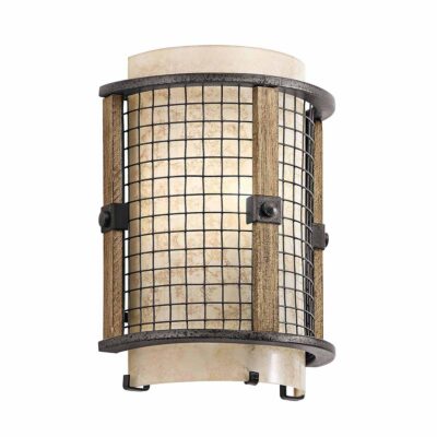 Cravenhill Country Wall Light Anvil Iron And Wood