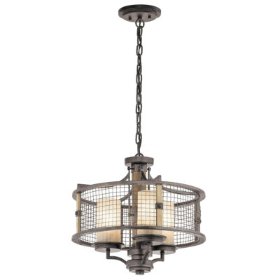 Cravenhill Industrial Farmhouse Cage Chandelier Anvil Iron