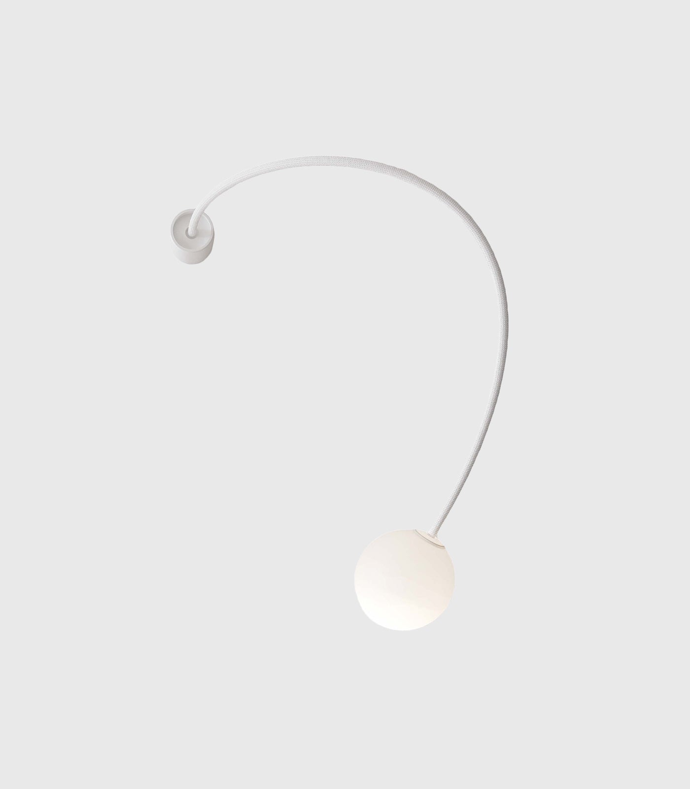 Cresthaven Contemporary Curved Arm Wall Light Matte White