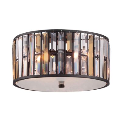 Cristelle Crystal Ceiling Flush in Vintage Bronze