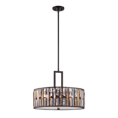 Cristelle Crystal Drum Pendant Bronze