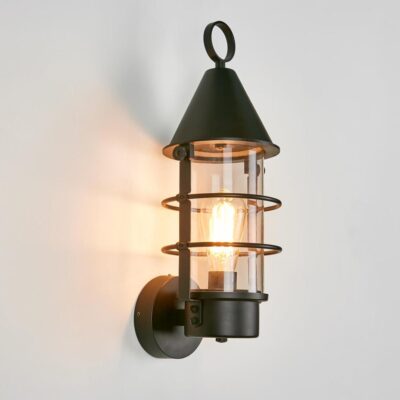 Cromer Heritage Black Caged Outdoor Wall Light