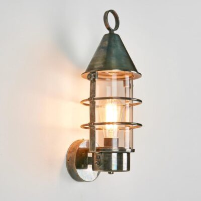 Cromer Heritage Caged Wall Lantern Weathered Silver