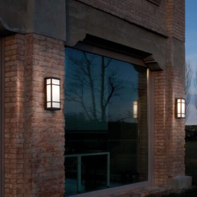Cubo Frame Lantern Style Large Wall Light Antique Brass
