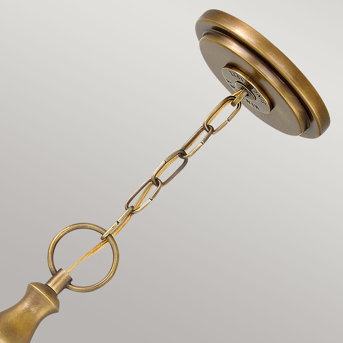 Danemoor Heritage Brass Oval Glass Pendant Danemoor Heritage Brass Oval Glass Pendant — detail view